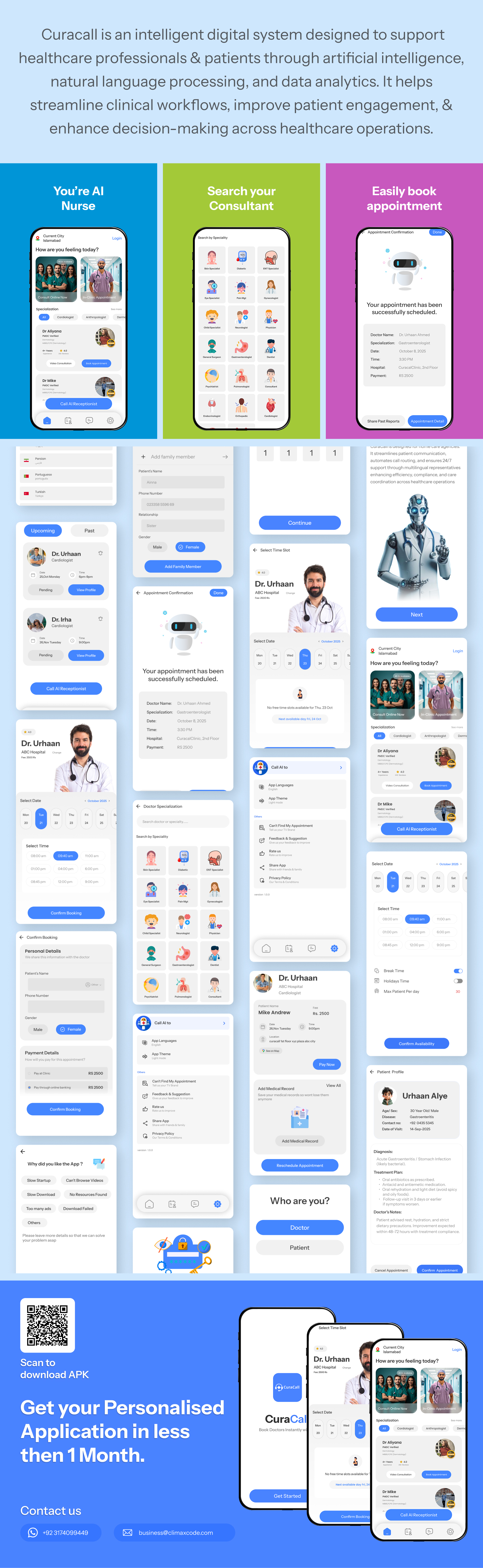 CuraCall AI Flutter UI Kit